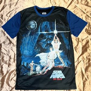 Disney Star Wars Full Graphic Death Star Adult size LARGE with Luke Skywalker de